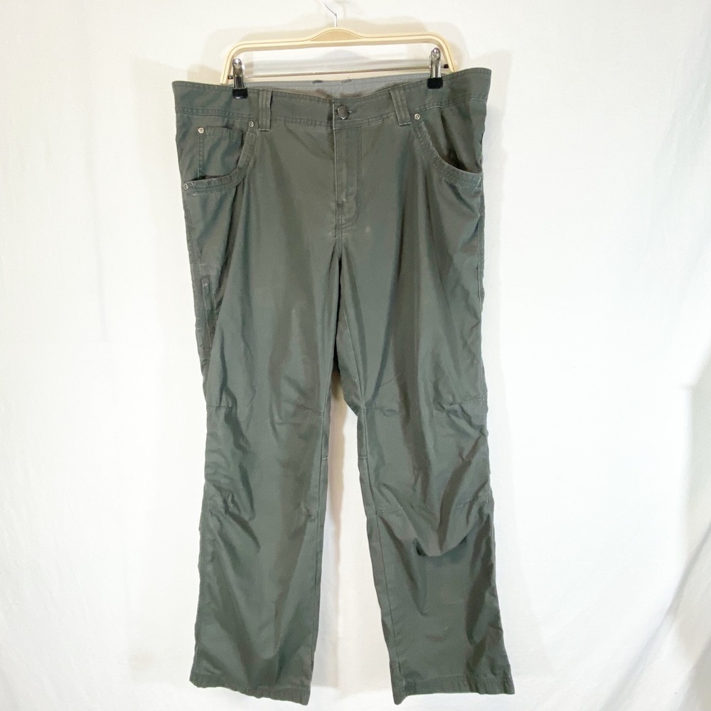 Columbia Mens Duck Khaki Pant Olive Gray Regular Fit Size 40/30